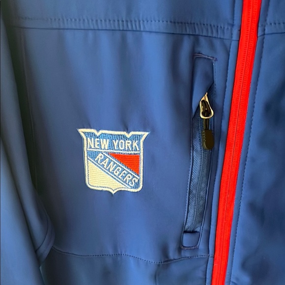 NY RANGERS Blue Softshell Jacket - Picture 2 of 7
